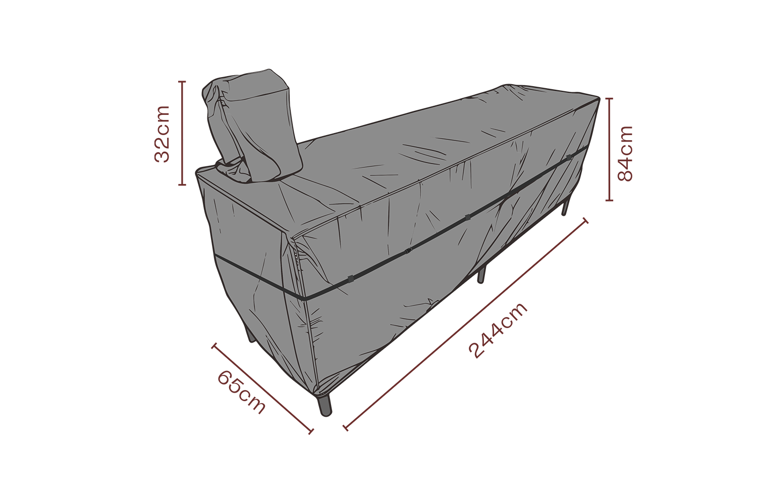 Furniture cover outdoor Kitchen Black - Breathable