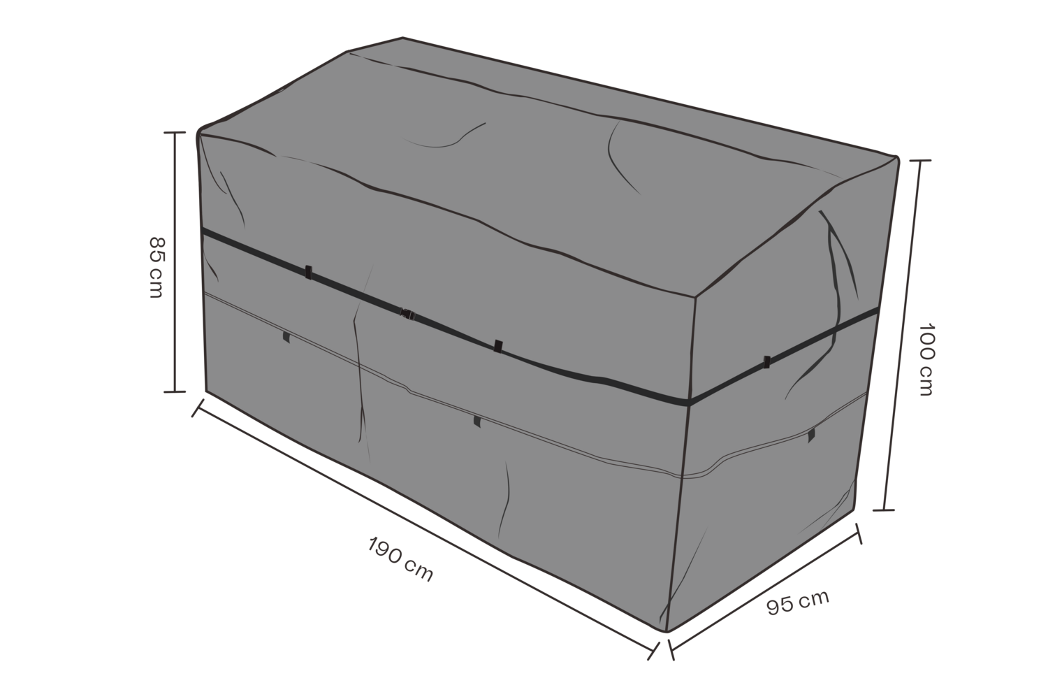 Furniture cover recliner set Black - Breathable