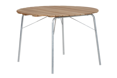 56:an dining table Galvanized/teak