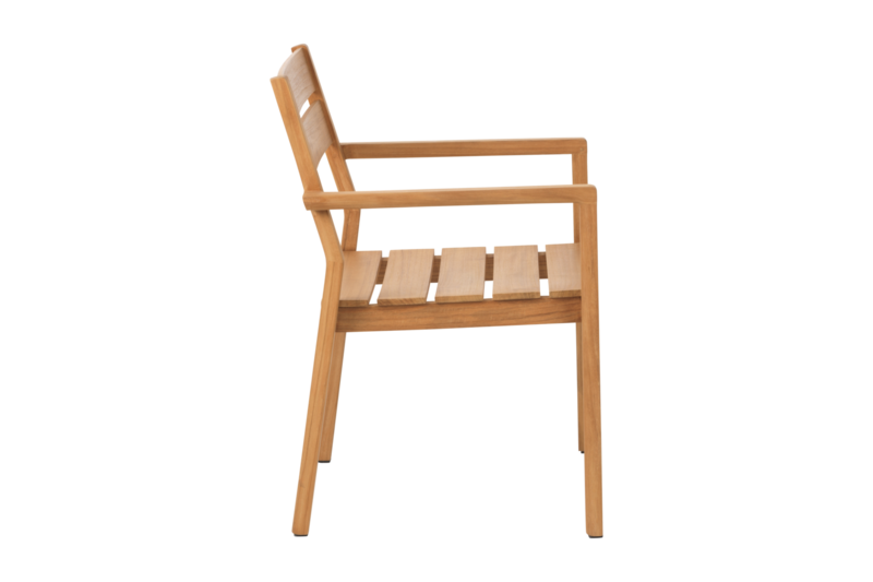 Delia Teak armchair Natural color