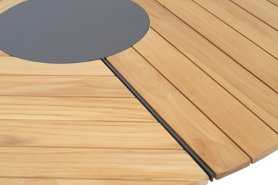 Peace Wood dining table Anthracite/Teak