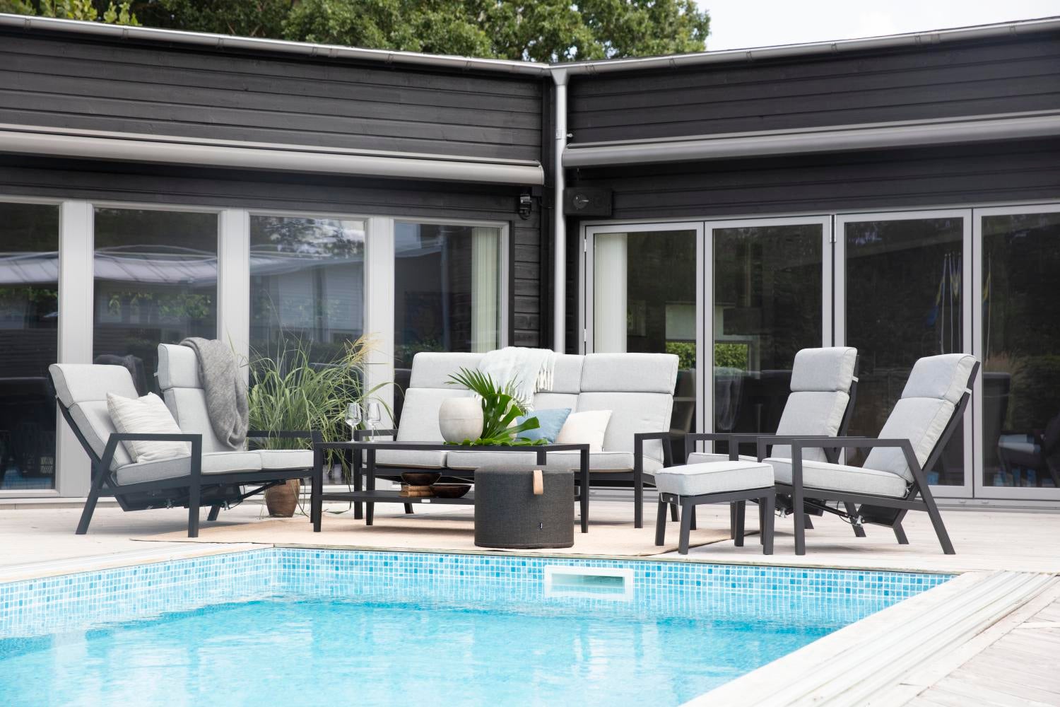 Belfort position armchair Black/Pearl Grey