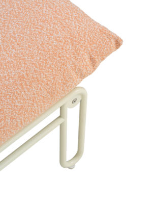 Blixt lounge chair Pearl White/Teddy Orange