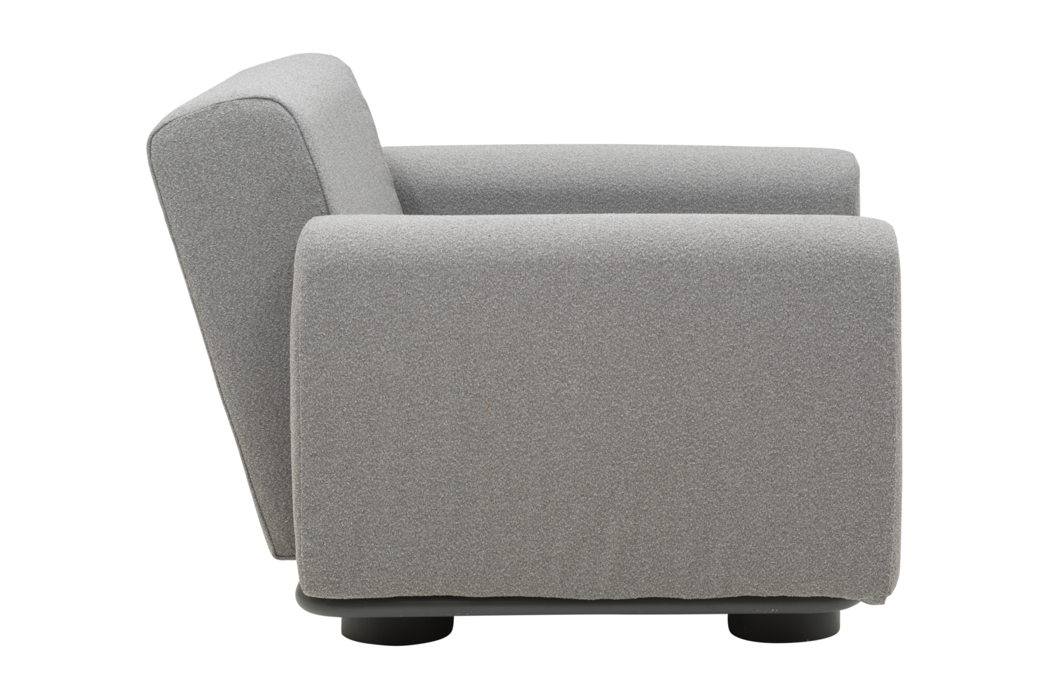 Bolster armchair Anthracite/Teddy Grey