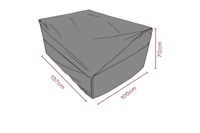 Furniture cover ottoman Black