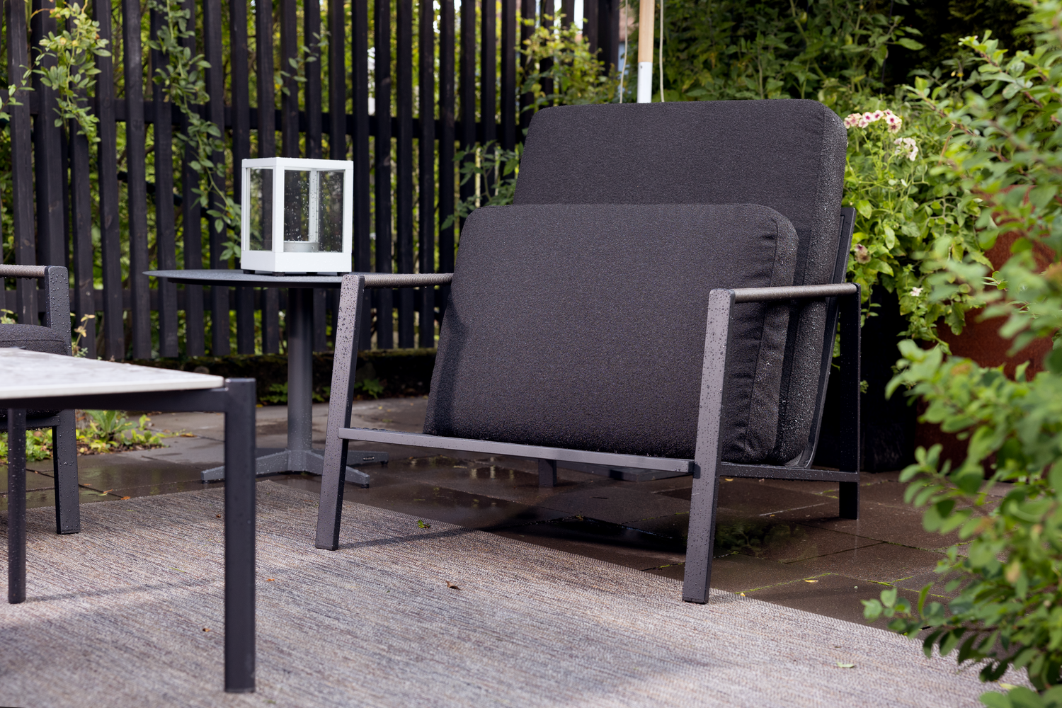 Lyra armchair Black/Teddy Black
