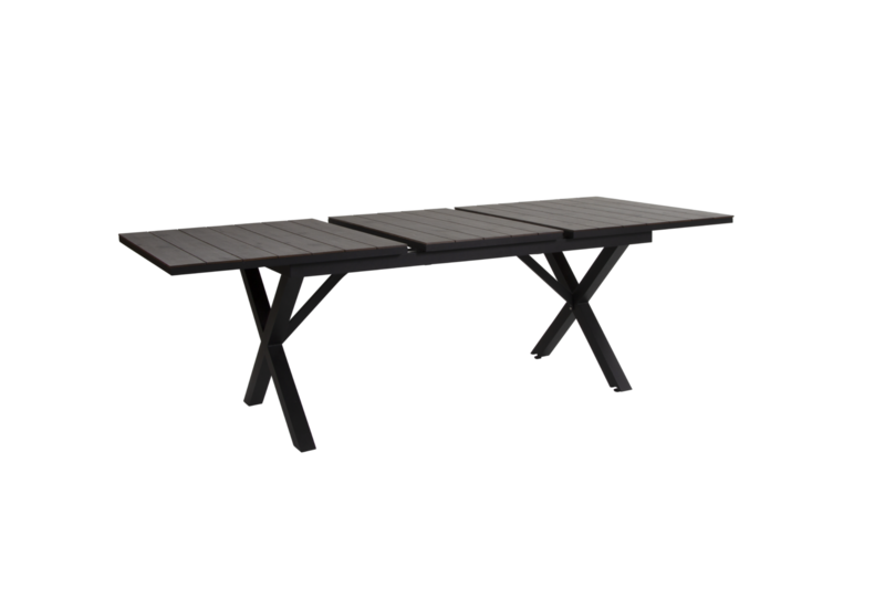 Hillmond dining table Black/Grey wood