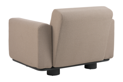 Bolster armchair Anthracite/Teddy Beige