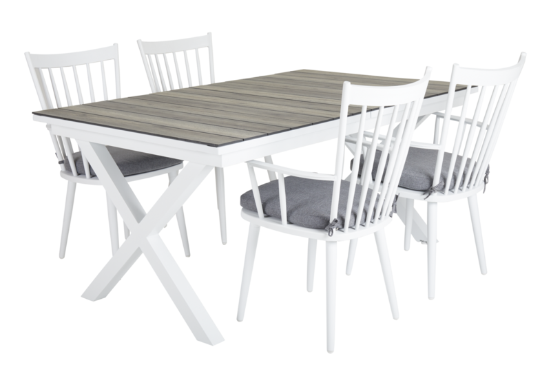 Hillmond dining table White/Natural wood