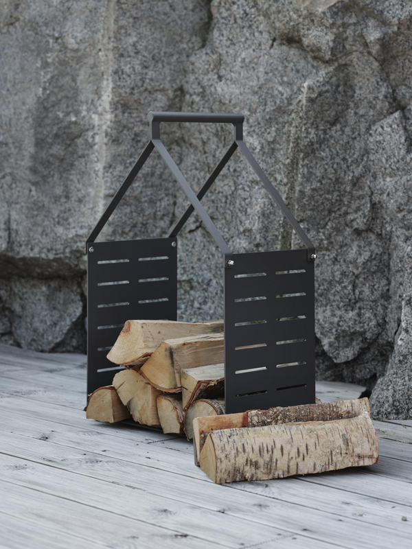Belfort wood basket Black