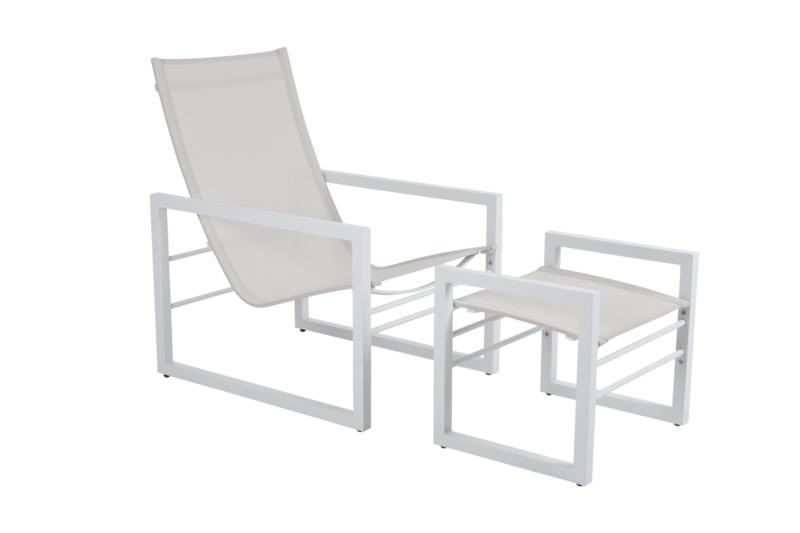 Vevi footstool White/white