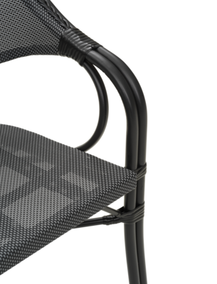 Parterre armchair Black/black