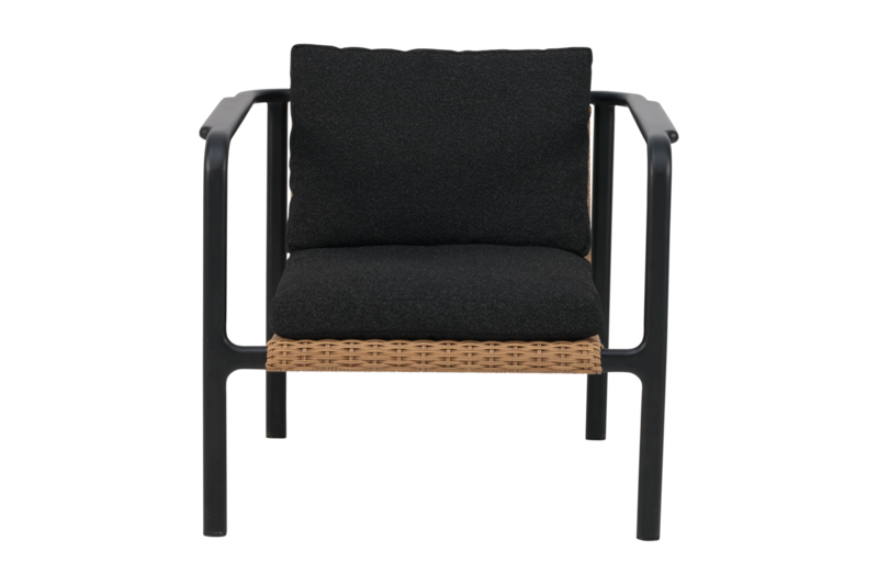 Motty armchair Black/Teddy Black