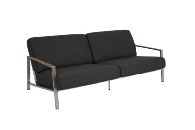 Naos 2,5-seater sofa Stainless steel/Nearly back