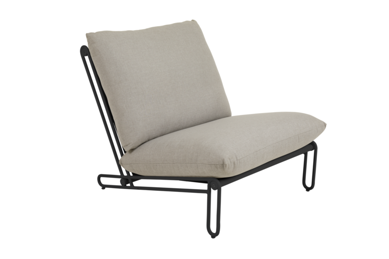 Blixt armchair Black/Cley beige