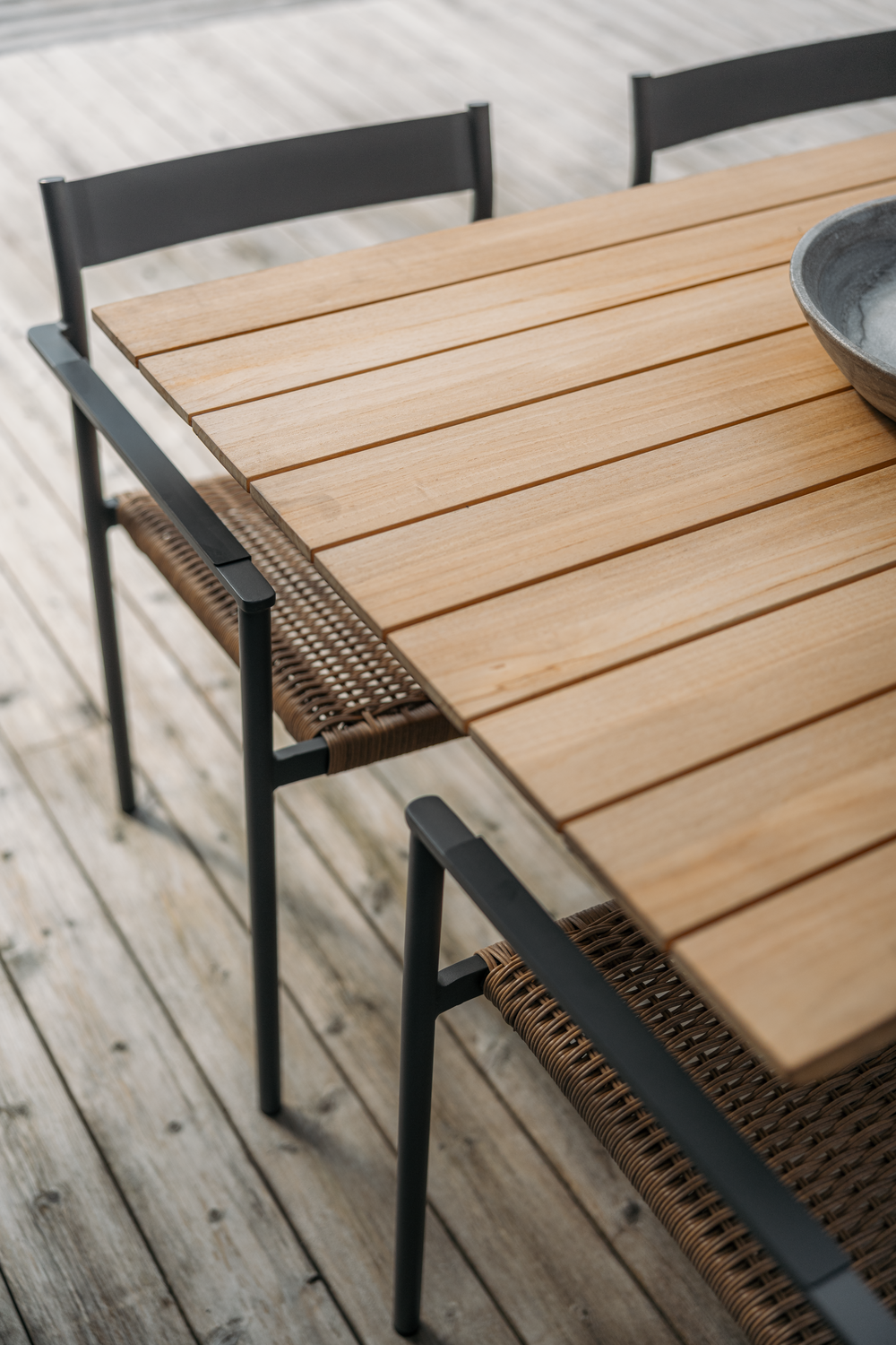 Shad dining table Anthracite/Teak