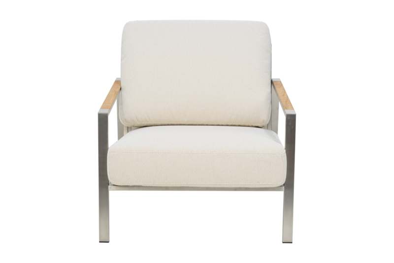 Naos armchair Stainless Steel/Dot Beige