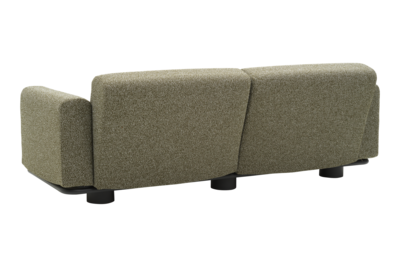 Bolster 2,5-seater sofa Anthracite/Teddy Verde
