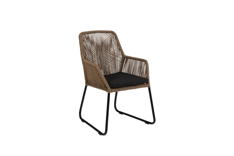 Midway armchair Natural colored/black