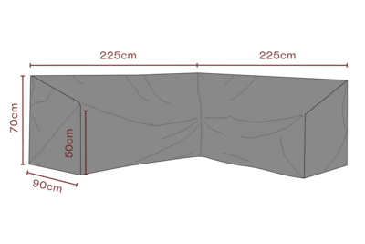 Cover corner sofa Black - Breathable