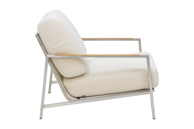Naos armchair Stainless Steel/Dot Beige