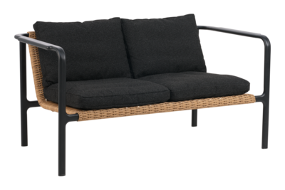 Motty 2-seater sofa Black/Teddy Black