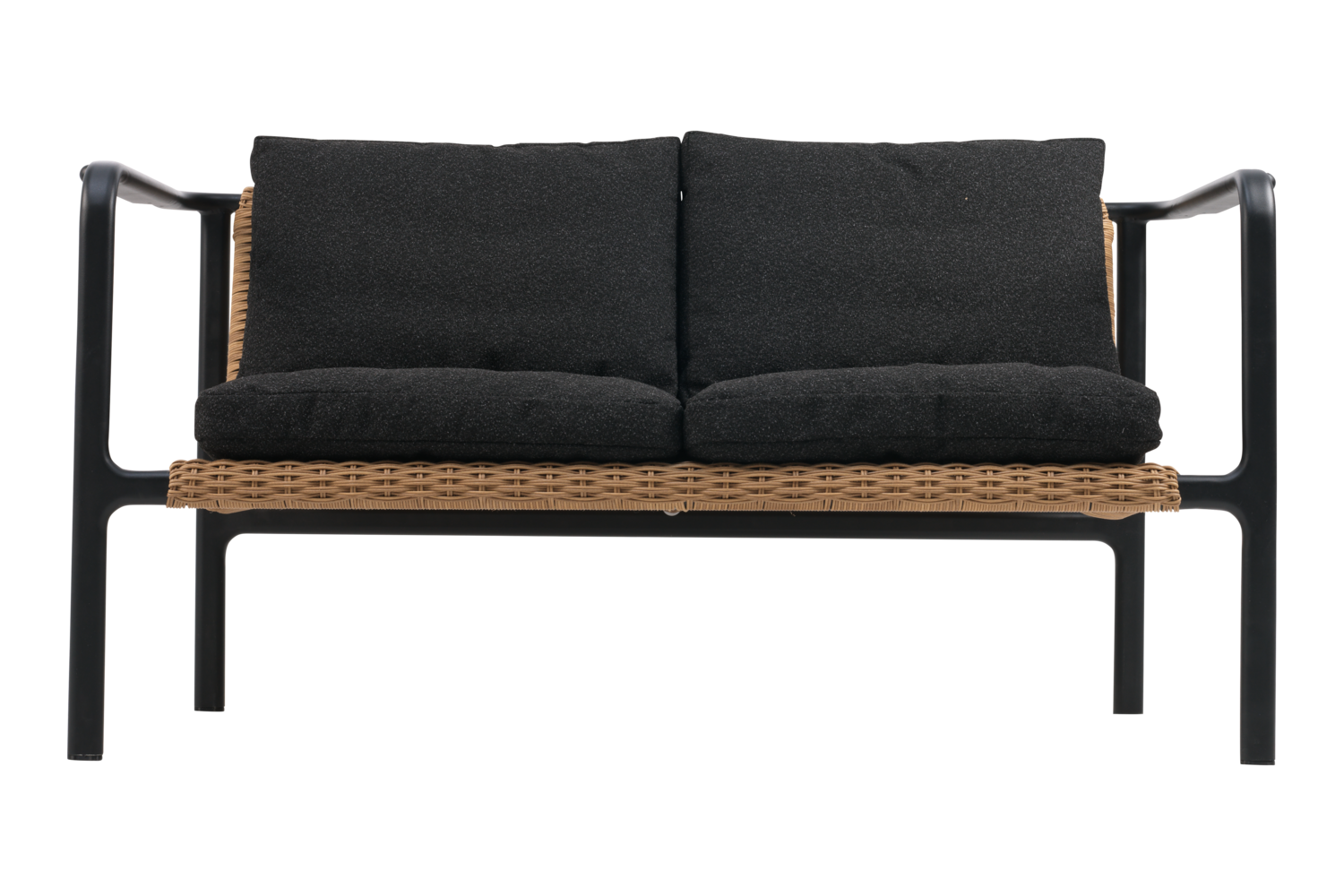 Motty 2-seater sofa Black/Teddy Black