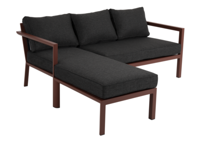 Delia divan sofa Burnt paprika/grey