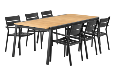 Naos dining table Black/teak