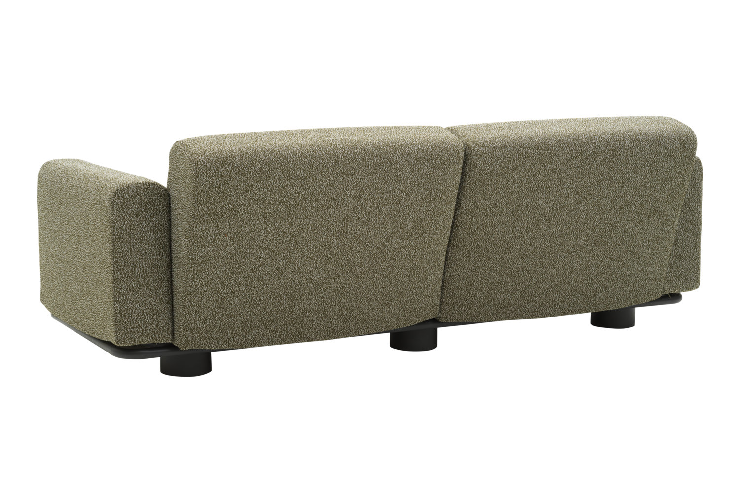 Bolster 2,5-seater sofa Anthracite/Teddy Verde