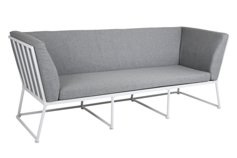 Vence 3-seater sofa White/Pearl grey