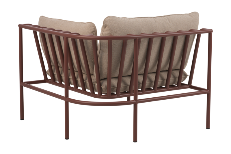 Collier corner Zin Red/Teddy Beige