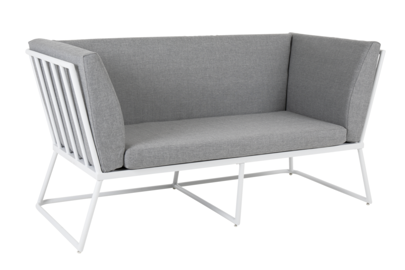 Vence 2-seater sofa White/Pearl grey