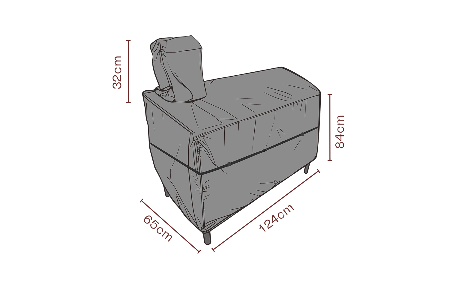 Furniture cover outdoor Kitchen Black - Breathable