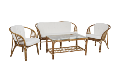 Astrakan 2-seater sofa Natural colored/white