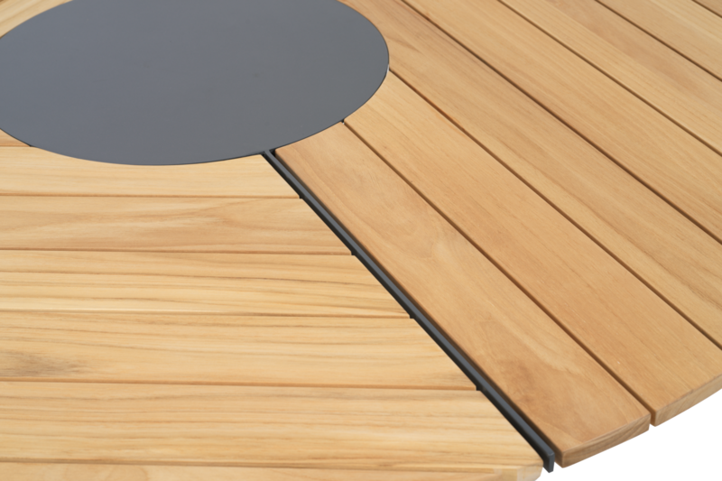 Peace Wood dining table Anthracite/Teak