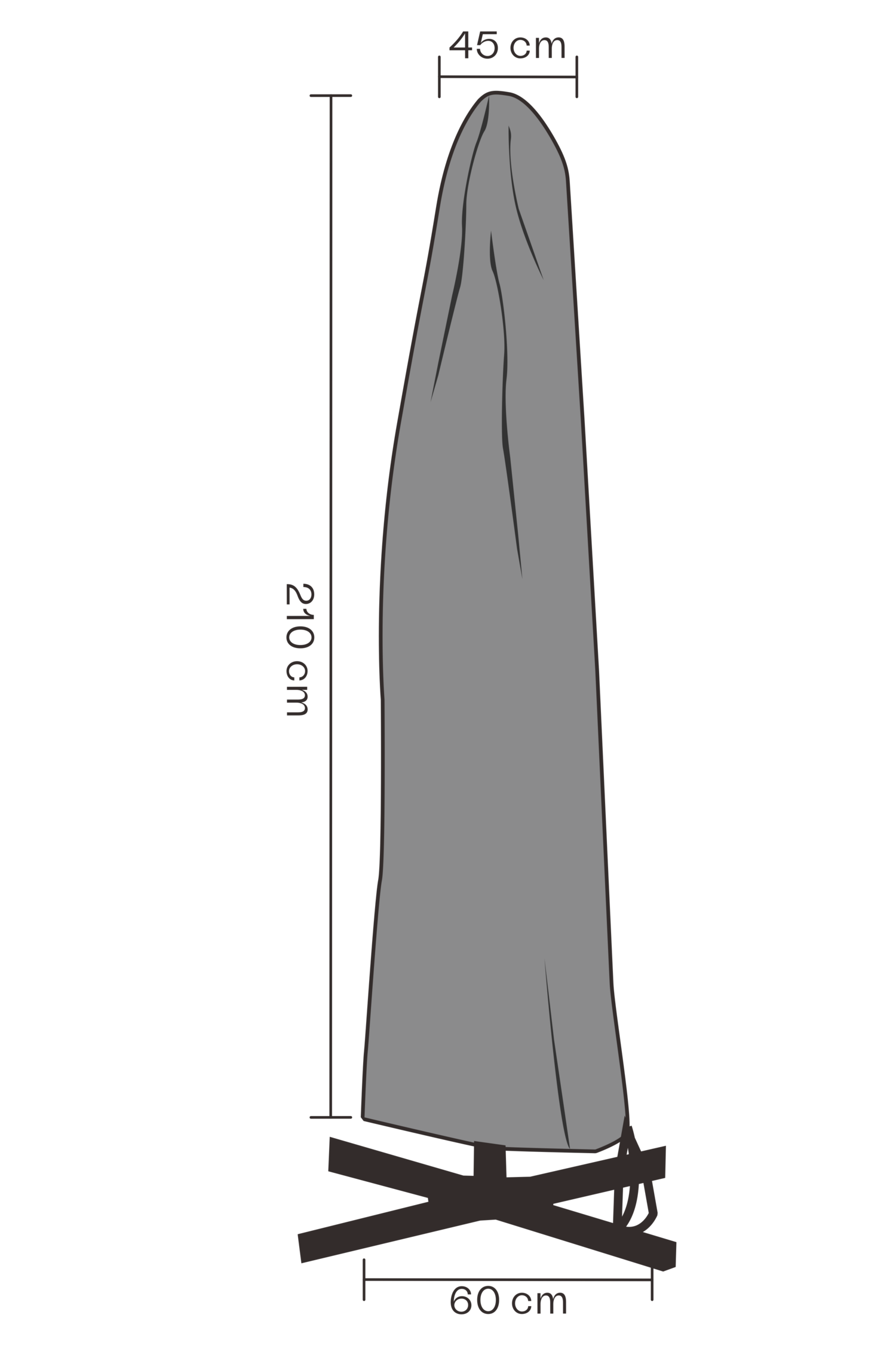 Furniture cover parasol Black -  Water proof