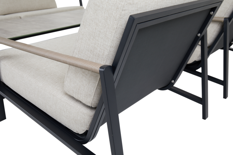 Lyra armchair Black/Sand