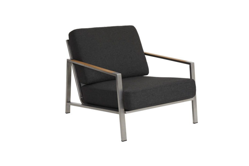 Naos armchair Stainless steel/Nearly back