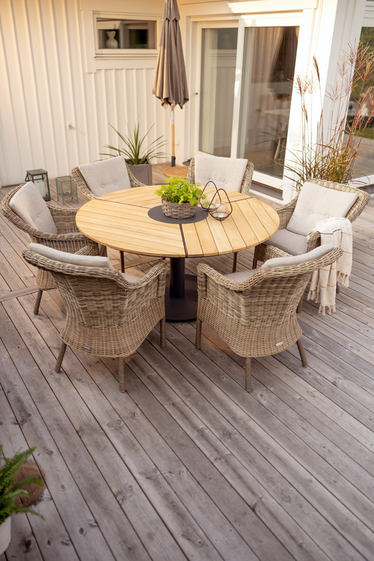 Peace Wood dining table Anthracite/Teak