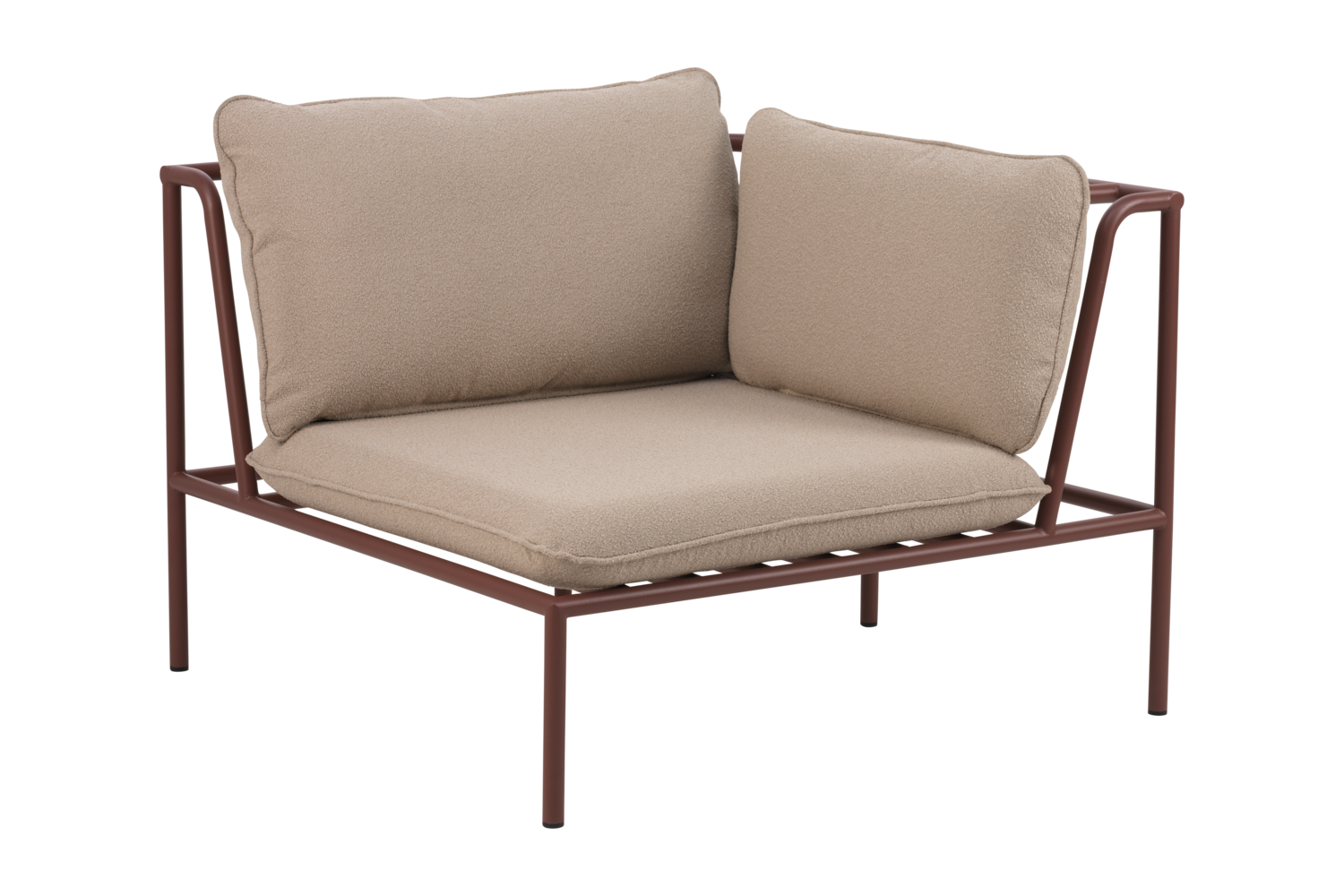 Collier corner Zin Red/Teddy Beige