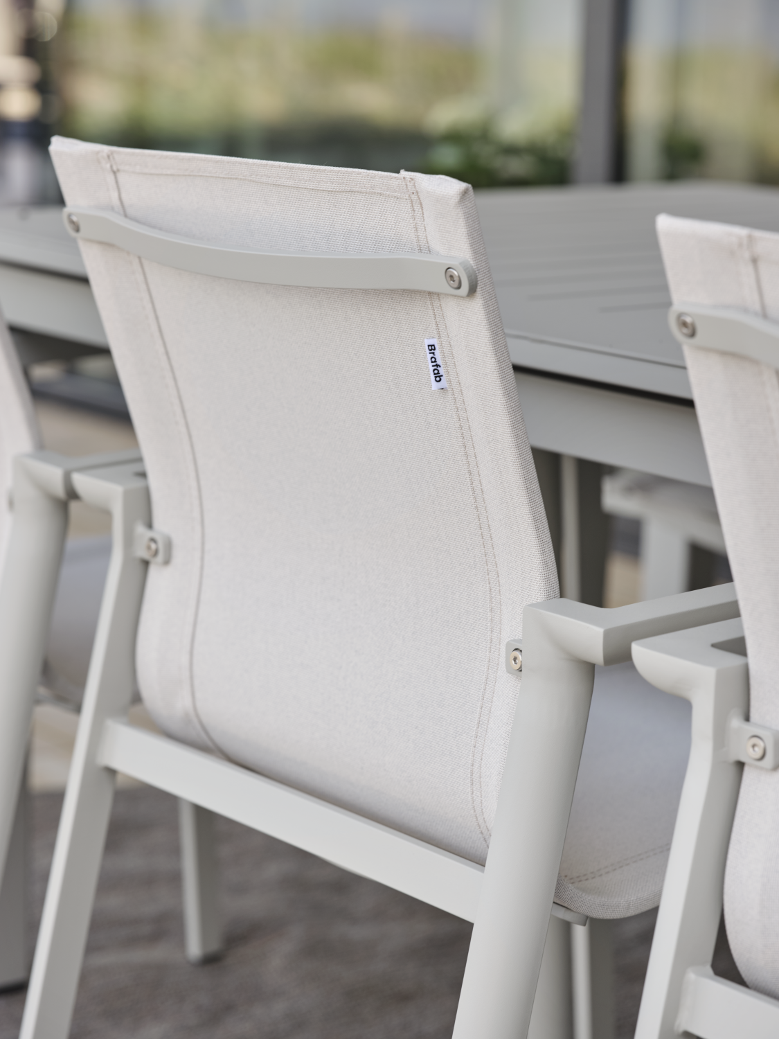 Delia armchair Light Grey/Off-White