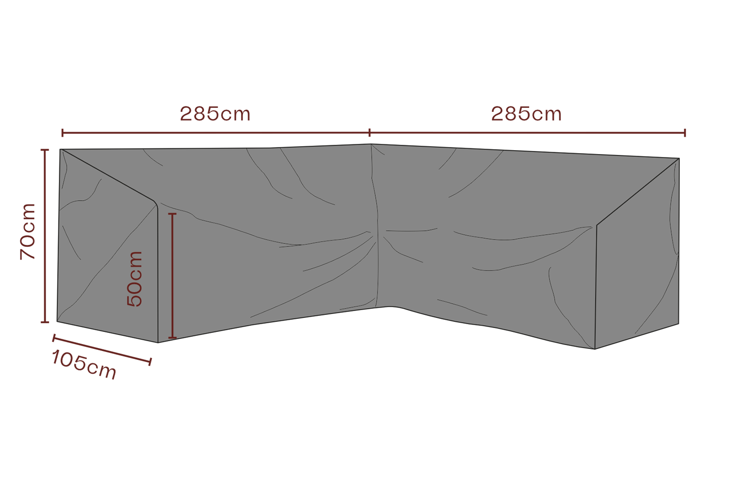 Furniture cover corner sofa Black - Breathable