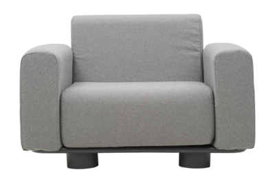 Bolster armchair Anthracite/Teddy Grey