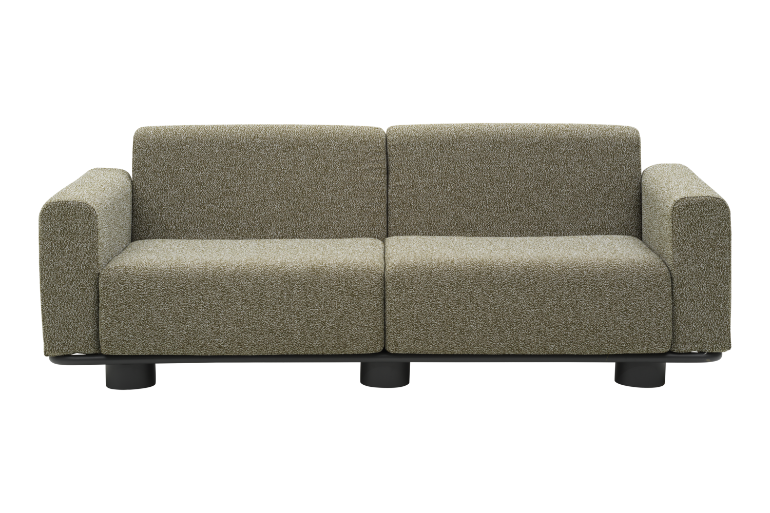 Bolster 2,5-seater sofa Anthracite/Teddy Verde