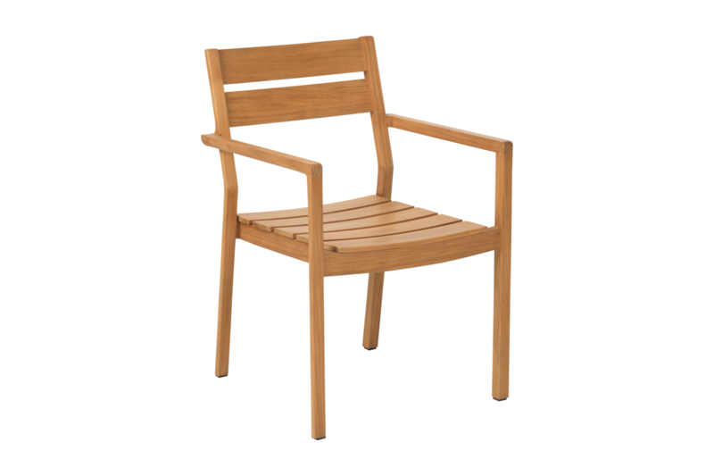 Delia Teak armchair Natural color