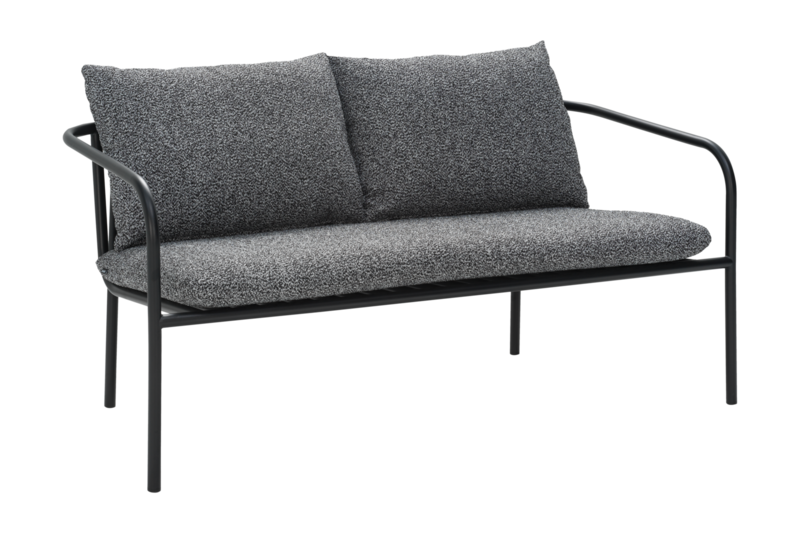 Bendt 2-seater sofa Black/Teddy Ant