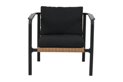 Motty armchair Black/Teddy Black
