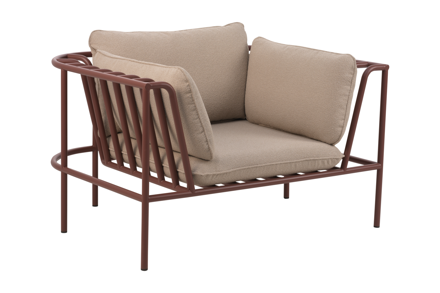 Collier armchair Zin Red/Teddy Beige