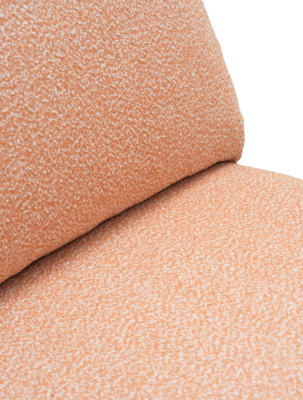 Blixt lounge chair Pearl White/Teddy Orange